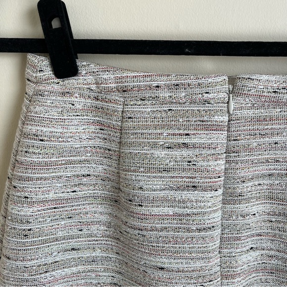 J. Crew Box Pleat Pink Pepper Tweed A-Line Skirt Sz 4 - Picture 8 of 14